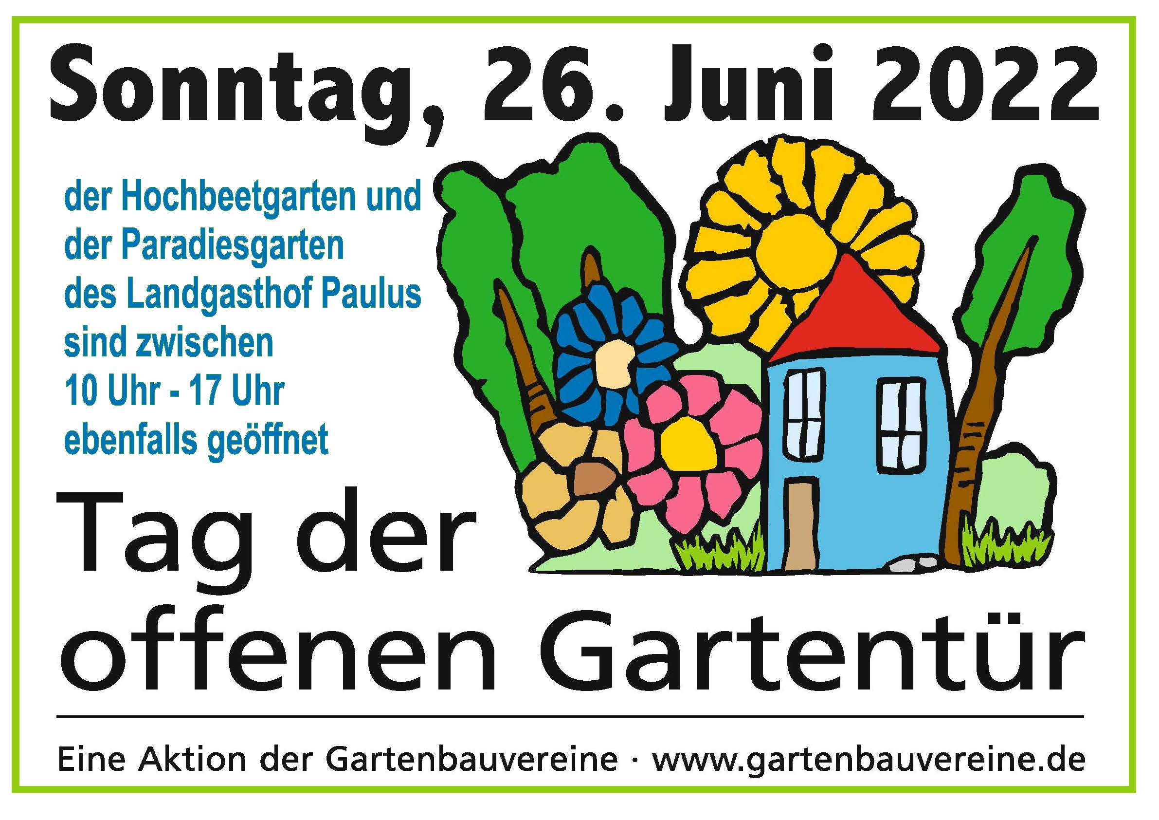 Poster Gartentür 2022